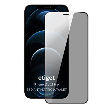 iPhone 12 / 12 Pro ”ESD ANTI-STATIC” Gizli Hayalet Cam Ekran Koruyucu