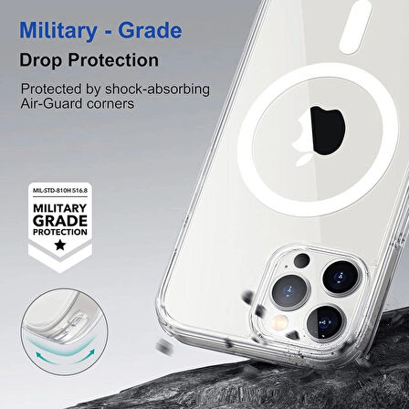 iPhone 12 Pro Max Kılıf Magsafe Özellikli Şeffaf Silikon Kılıf