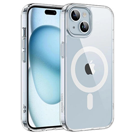 iPhone 15 Kılıf Magsafe Özellikli Şeffaf Silikon Kılıf