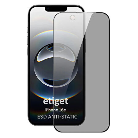 iPhone 16e ”ESD ANTI-STATIC” Gizli Hayalet Cam Ekran Koruyucu