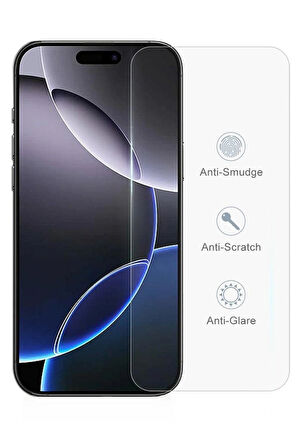 iPhone 16 Pro Max Temperli 9H Cam Ekran Koruyucu (2 ADET)