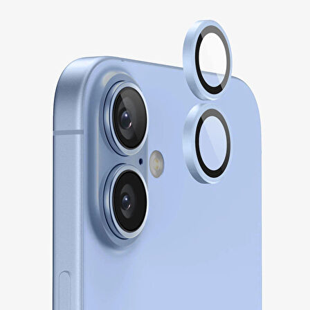 iPhone 17 Kamera Lens Koruyucu ''Safir Cam & Kolay Kurulum'' (Sis Mavisi)
