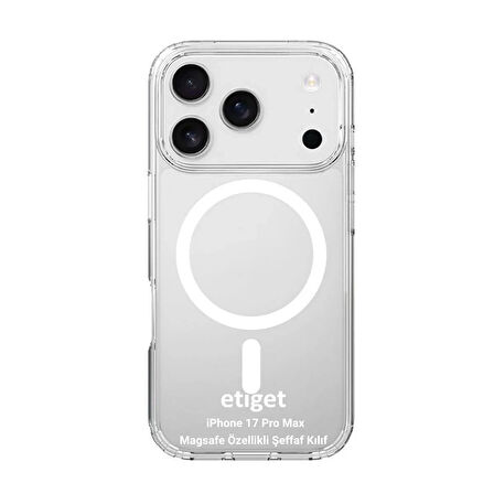 iPhone 17 Pro Max Magsafe Kılıf Şeffaf Sararmaz Mika Sert Plastik