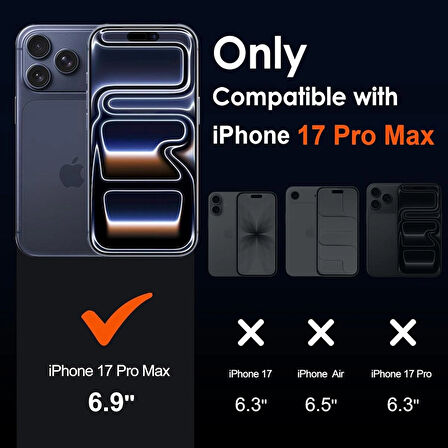 iPhone 17 Pro Max Kılıf Şeffaf Silikon / Cam Ekran Koruyucu Seti 