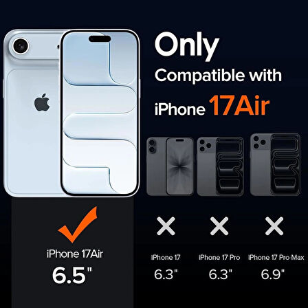 iPhone Air Şeffaf Kılıf Silikon / Cam Ekran Koruyucu Seti