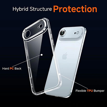 iPhone Air Şeffaf Kılıf Silikon / Cam Ekran Koruyucu Seti