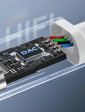 Kulaklık Dönüştürücü Type-c to 3.5mm (tüm telefonlara uyumlu) ''DAC CHIP''