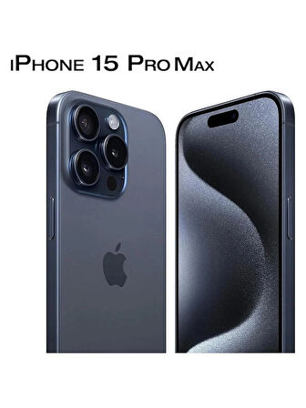 iPhone 15 Pro / 15 Pro Max Kamera Lens Koruyucu ''Safir Cam & Kolay Kurulum'' (Mavi)