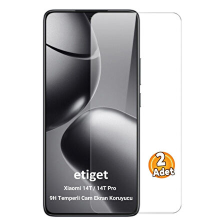 Xiaomi 14T / 14T Pro Temperli 9H Cam Ekran Koruyucu (2 ADET)