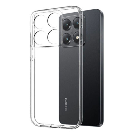 Xiaomi Mi 14T Pro Şeffaf Silikon Kılıf + Cam Ekran Koruyucu Seti 