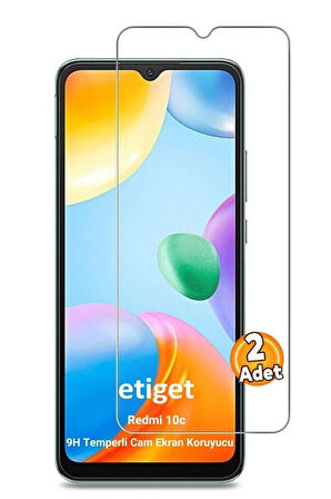 Xiaomi Redmi 10c Temperli 9H Cam Ekran Koruyucu (2 ADET)