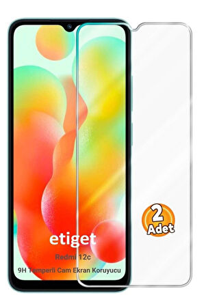 Xiaomi Redmi 12c Temperli 9H Cam Ekran Koruyucu (2 ADET)