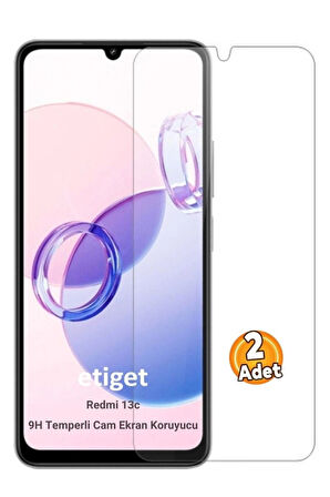 Xiaomi Redmi 13c Temperli 9H Cam Ekran Koruyucu (2 ADET)