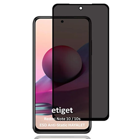 Xiaomi Redmi Note 10 / 10s ”ESD ANTI-STATIC” Gizli Hayalet Cam Ekran Koruyucu