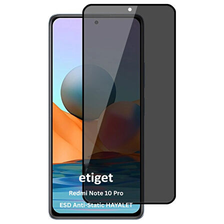 Xiaomi Redmi Note 10 Pro ”ESD ANTI-STATIC” Gizli Hayalet Cam Ekran Koruyucu