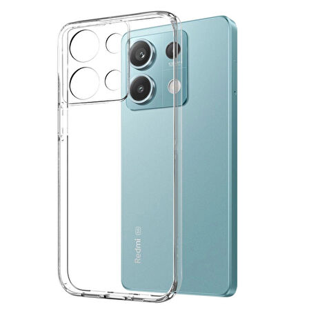 Xiaomi Redmi Note 13 5G Şeffaf Kılıf + Cam Ekran Koruyucu Seti