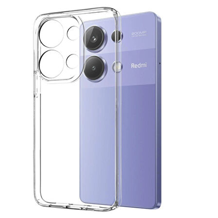 Xiaomi Redmi Note 13 Pro 4G Şeffaf Kılıf + Cam Ekran Koruyucu