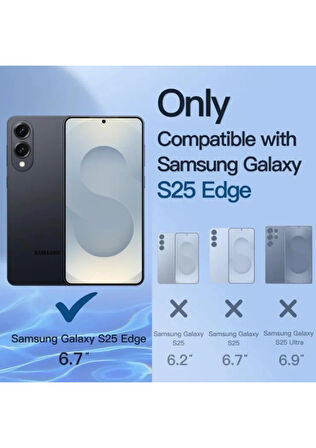 Samsung Galaxy S25 Edge Gizli Hayalet Cam Ekran Koruyucu 9H Ultra Koruma (2 Adet)
