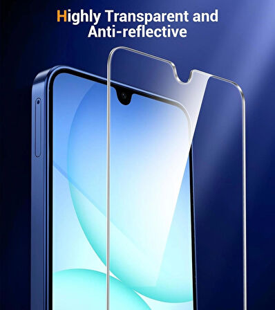 Samsung Galaxy A17 5G Şeffaf Silikon Kılıf / Cam Ekran Koruyucu Seti
