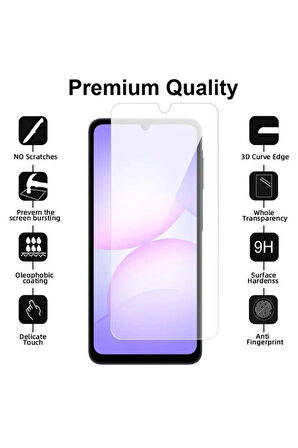 Samsung Galaxy A07 Cam Ekran Koruyucu – 9H Ultra Koruma Temperli Cam