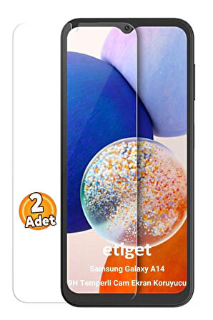 Samsung Galaxy A14 Temperli 9H Cam Ekran Koruyucu (2 ADET)