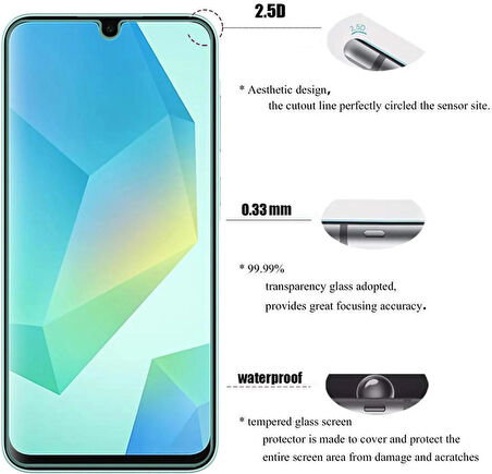 Samsung Galaxy A16 Temperli 9H Cam Ekran Koruyucu (2 ADET)