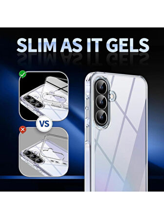 Samsung Galaxy A36 5g Şeffaf Silikon Kılıf + Cam Ekran Koruyucu Seti (1 CAM 1 KILIF)