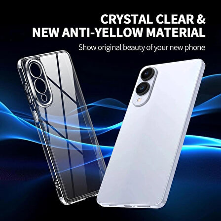 Samsung Galaxy S25 Edge Kılıf Kamera Koruma Şeffaf Silikon Yumuşak Kılıf