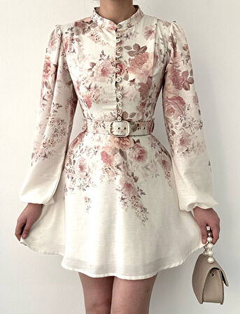 Simsor Çiçekli Elbise