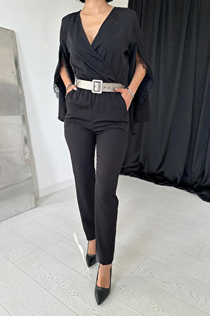 Siyah Yırtmaçlı Tulum