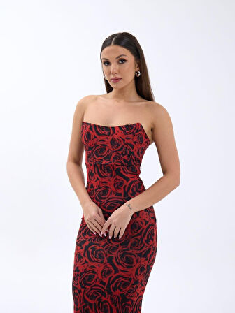 7006 ELBİSE-KIRMIZI