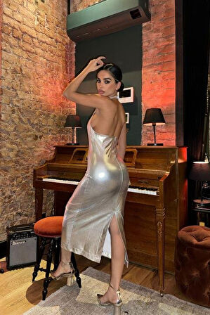 Felicia Sırt Dekolteli Elbise 2583-08