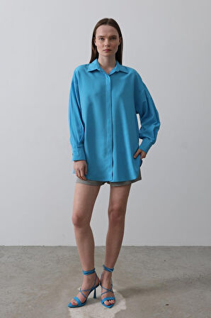Uzun Kol Gömlek - Turkuaz