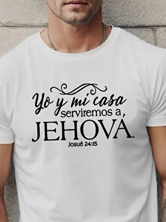 Erkek Jehova Baskılı Süprem T-shirt