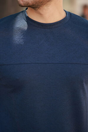 Erkek Oversize Bisiklet Yaka Kısa Kollu T-shirt