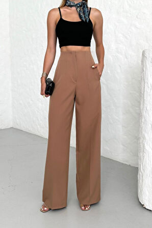 Yüksek Bel Pensli̇ Palazzo Pantolon