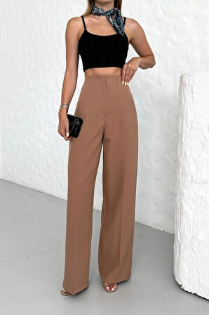 Yüksek Bel Pensli̇ Palazzo Pantolon