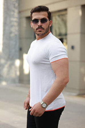 Erkek Bisiklet Yaka Kısa Kollu Tişört