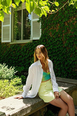 Kadın Uzun Kollu Oversize Gömlek