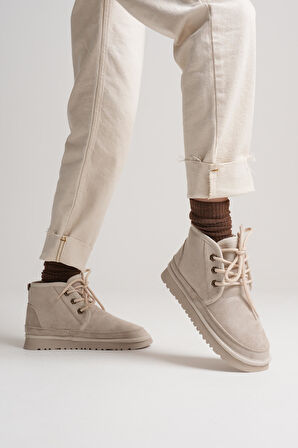 Daria Kadın Kışlık Bej İçi Kürklü Bot