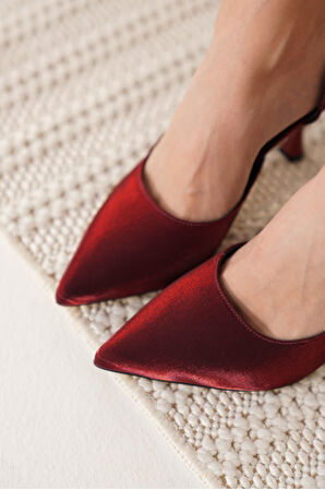 Angela Kadın Kırmızı Topuklu Ayakkabı