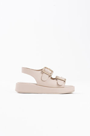 Shery Bej Cilt Sandalet