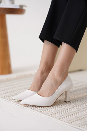 Alexandra Kadın Beyaz Stiletto