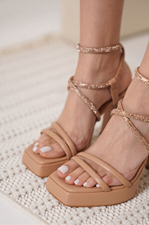Carmen Kadın Nude Topuklu Sandalet