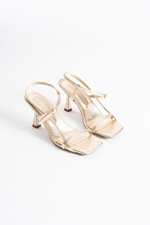 Rossie Kadın Altın Topuklu Sandalet