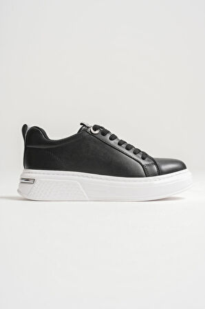 Liza Kadın Şık Günlük Siyah Sneaker