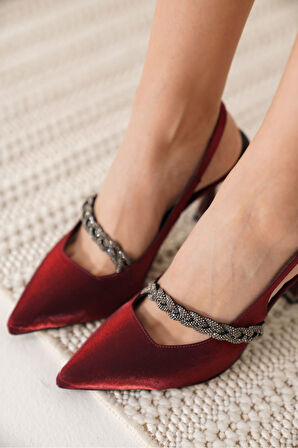 Drey Kırmızı Kadın Topuklu Ayakkabı