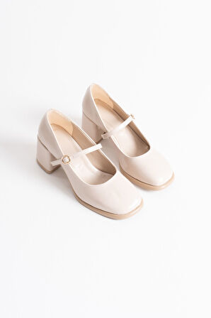 Blown Bej Rugan Kadın Topuklu Ayakkabı