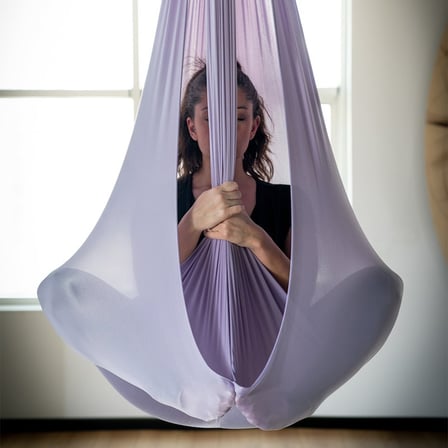 Özel Üretim Mor Kondisyon Hareket Woo Yoga Fly Lila (Yoga Hamağı)