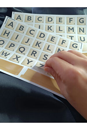 Scrabble Harfleri (Büyük) Etiket Seti, Bullet Journal, Planlayıcı Stickers